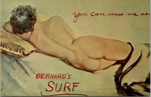 Florida Cocoa Beach Bernard's Surf Restaurant Mural Nude