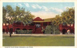 BROWNSVILLE, TX Texas  COUNTRY CLUB HOUSE  Cameron County  c1920's Postcard