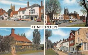 TENTERDEN KENT UK MULTI PHOTO SALMON CAMERACOLOUR POSTCARD c1960s OLD CARS