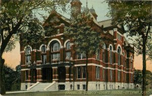 Kansas Ottawa Franklin County Court House Acmegraph #3409 Postcard 22-8334