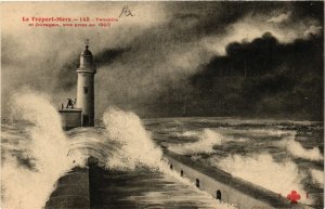 CPA Le TRÉPORT-Tempete et Ouragan vue prise en 1907 (348299)