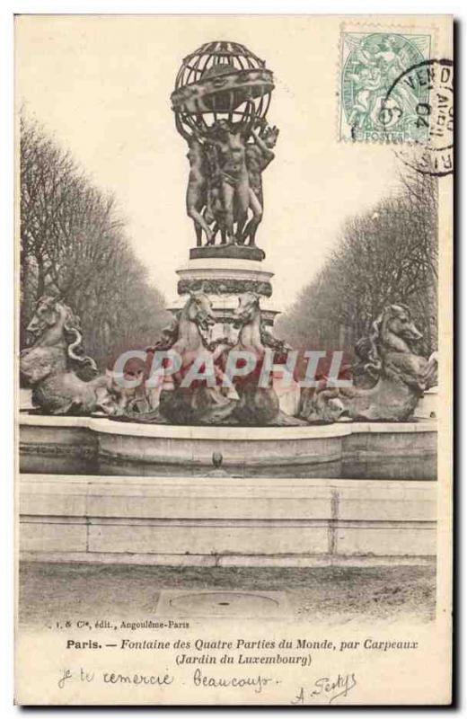 Paris - 6 - Le Palais du Luxembourg - Fontaine Carpeaux - CPA 