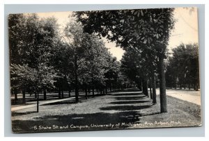 Vintage 1908 Postcard S. State Street University of Michigan Campus Ann Arbor MI