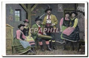 Old Postcard Folklore Italy