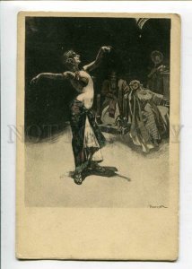 3129204 Nude BELLY DANCER by REZNICEK Vintage Art Nouveau PC