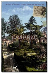 Old Postcard Sevilla Jardines Del Alcazar