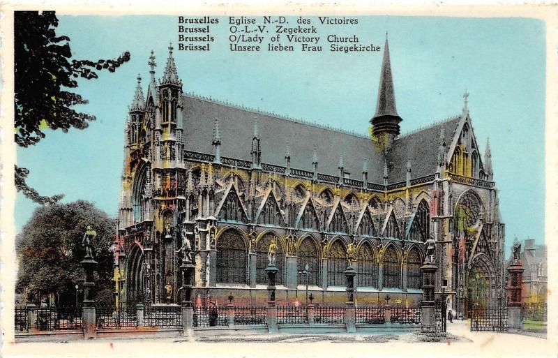 B3951 Belgium Eglise ND Des Victoires front/back scan