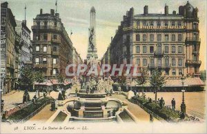 Postcard Old Lyon Statue Carnot