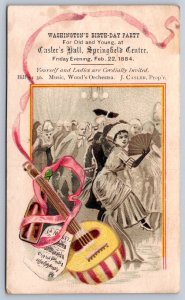 K50/ Victorian Trade Card c1884 Springfield Centre New York Washington Bday 212