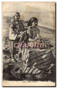 Old Postcard Judaica Jewish young Jewish girls