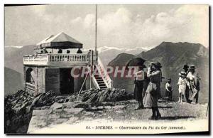 Old Postcard Lourdes Observatory Pic du Ger Summit