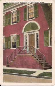 Nantucket MA Moors End Doorway, Federalist Architecture 1920 Massachusetts