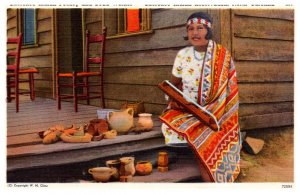 Cherokee Indian Pottery and Bead Worker