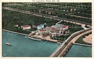 Vintage Postcard The Aquarium Tourist Attraction Miami Florida E.C. Kropp Pub.