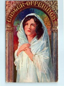 M-32786 Women Art Print Greeting Card Easter Offerings