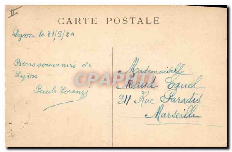 Old Postcard Lyon Mulatiere Junction Rhone and Saone