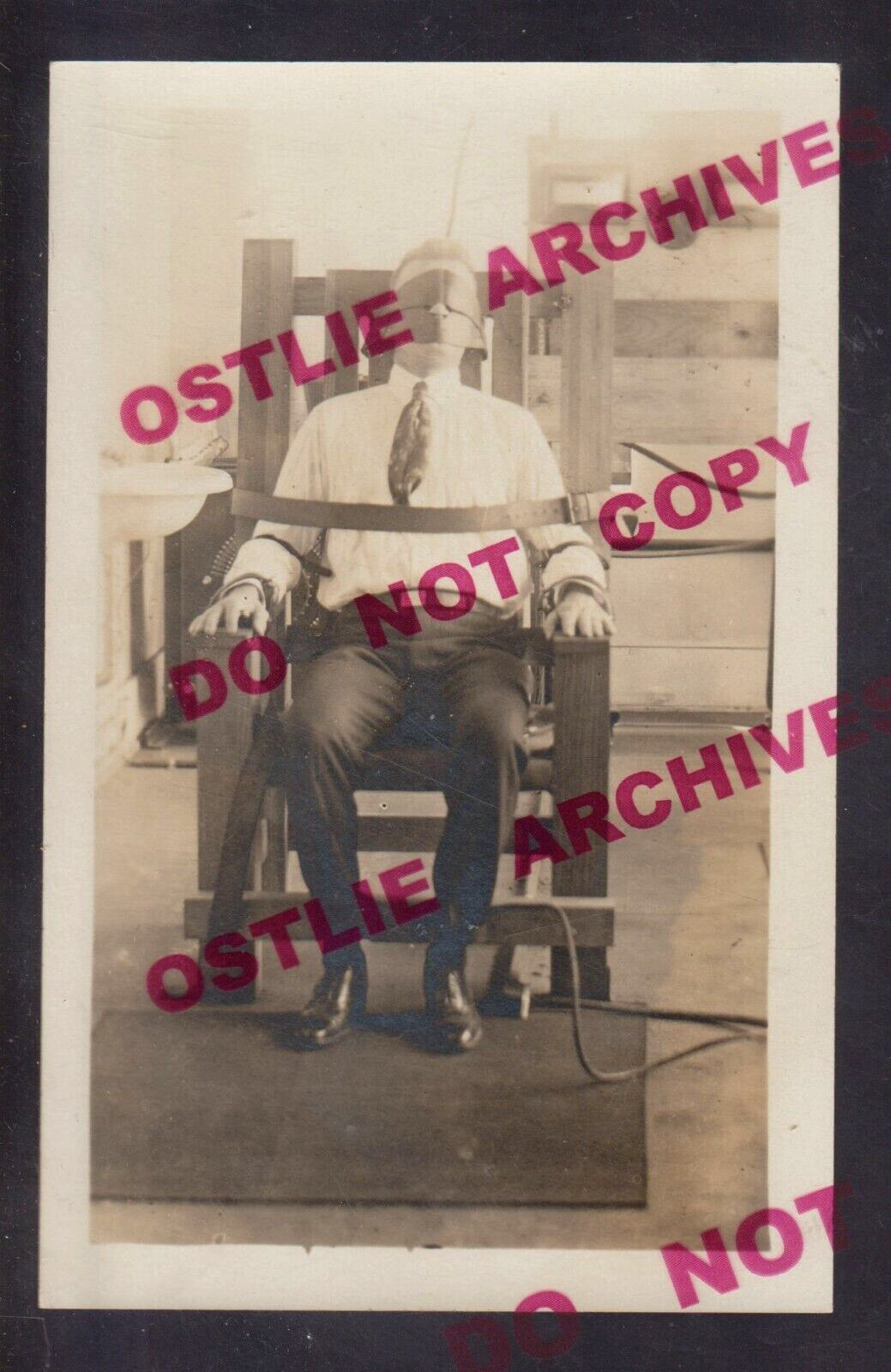 Lincoln NEBRASKA RPPC c1915 ELECTRIC CHAIR Prison Penitentiary