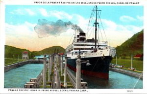 Panama Canal Panama Pacific Liner In Pedro Miguel Locks