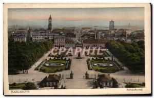 Old Postcard Karlsruhe Schlossplatz