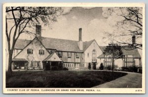 Country Club of Peoria - Golf Course Clubhouse - Illinois - Postcard