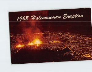 Postcard Halemaumau Eruption Kilauea Volcano Hawaii Volcanoes Natl. Park HI USA