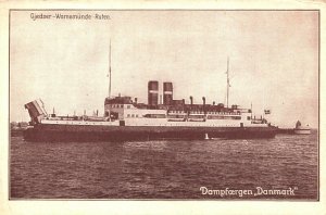 Gedser Warnemünde Ruten Dampfoergen Denmark Ship Postcard 03.65