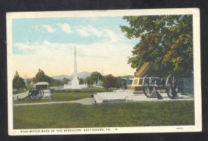 GETTYSBURG PENNSYLVANIA PA. HIGH WATER PARK OF THE REBELLION VINTAGE POSTCARD