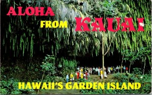 Aloha from Kauai GARDEN ISLAND Hawaii HI VINTAGE CHROME POSTCARD