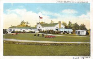 Ohio Postcard ASHLAND c1910 ASHLAND COUNTRY CLUB Building