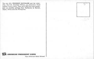 S.S President Cleveland  American President Lines