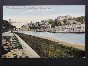 Bristol: Clifton Suspension Bridge & Pleasure Steamer c1908 Pub by M.J.R.B.