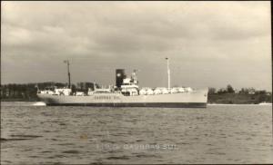 Gas Petrol Oil tanker Ship LPG Gasbras Sul Real Photo Postcard