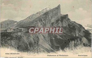 Old Postcard Hotel Wildstrubel Plattenhorn and Rinderhorn