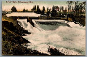 Postcard Tillsonburg Ontario c1908 Lower Dam Big Otter Creek Oxford County