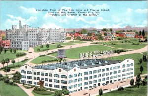Kansas City, MO Missouri RAHE AUTO & TRACTOR SCHOOL ca1910's Education Postcard