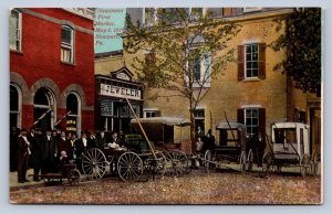 J89/ Newport Pennsylvania Postcard c1910 First Market Jewelry Crowd  131