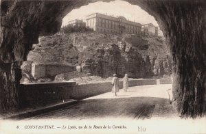 Algeria Constantine Le Lycée vu de la Route de la Corniche Vintage Postcard C336