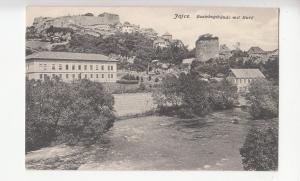 B77848 Fajce bezirksgebaude mit burg bosnia scan front/back image