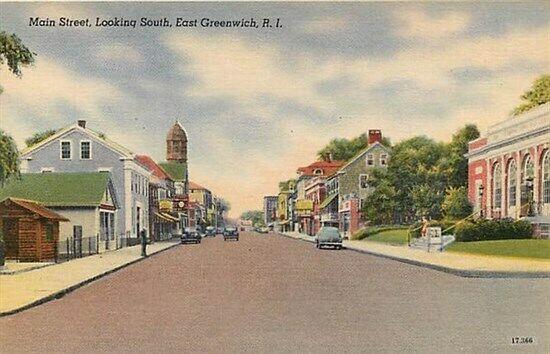 RI, East Greenwich, Rhode Island, Main Street, Looking South, Colourpicture