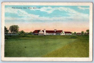 c1920's Flint Country Club Building Restaurant Flint Michigan Vintage Postcard