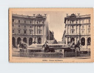 Postcard Piazza dell Esedra Rome Italy
