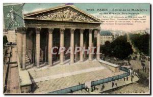 Paris Postcard Ancient Church of the Madeleine and the Grands Boulevards