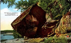 Devils Football Picturesque Wisconsin Dells Forest Rock Formations Postcard