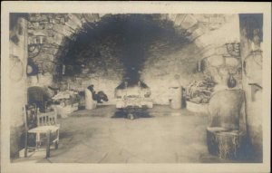 Unidentified Grand Canyon AZ Hermit's Rest Fireplace FRED HARVEY c1910 RPPC