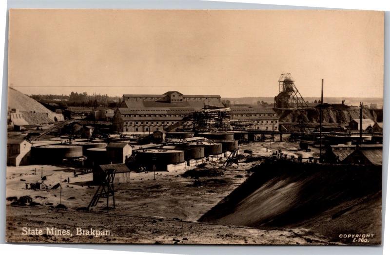 Johannesburg, State Mines, Brakpan South Africa Vintage Postcard H25