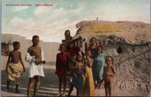 Sudan Sudanese Children Omdurman Vintage Postcard C135