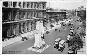 B89514 the cenotaph and whitehall london double decker bus car uk