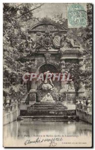 Paris Old Postcard Medici Fountain Luxembourg Gardens