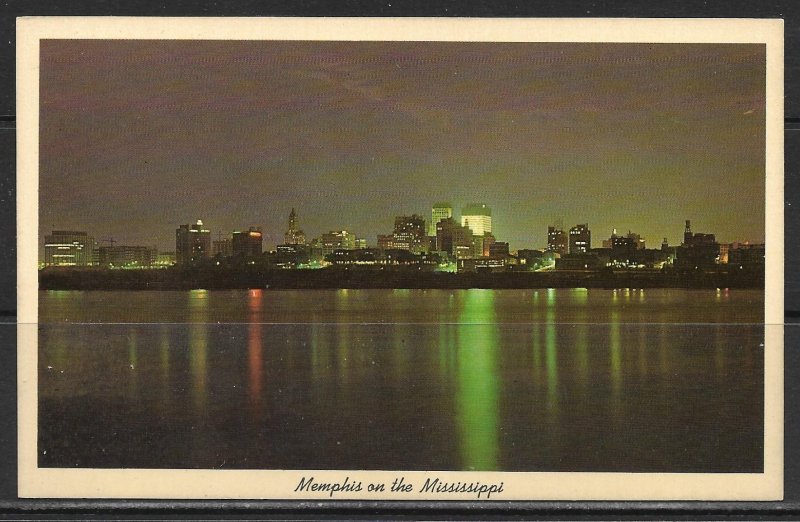 Tennessee, Memphis - City Skyline At Night - [TN-057]