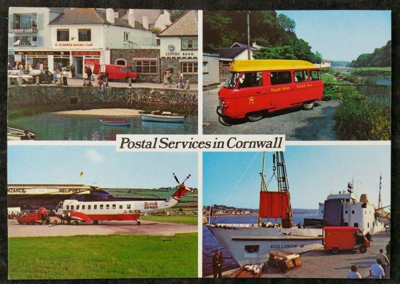 Post Office Postcard: Postal Services in Cornwall Multiview SWPR7 